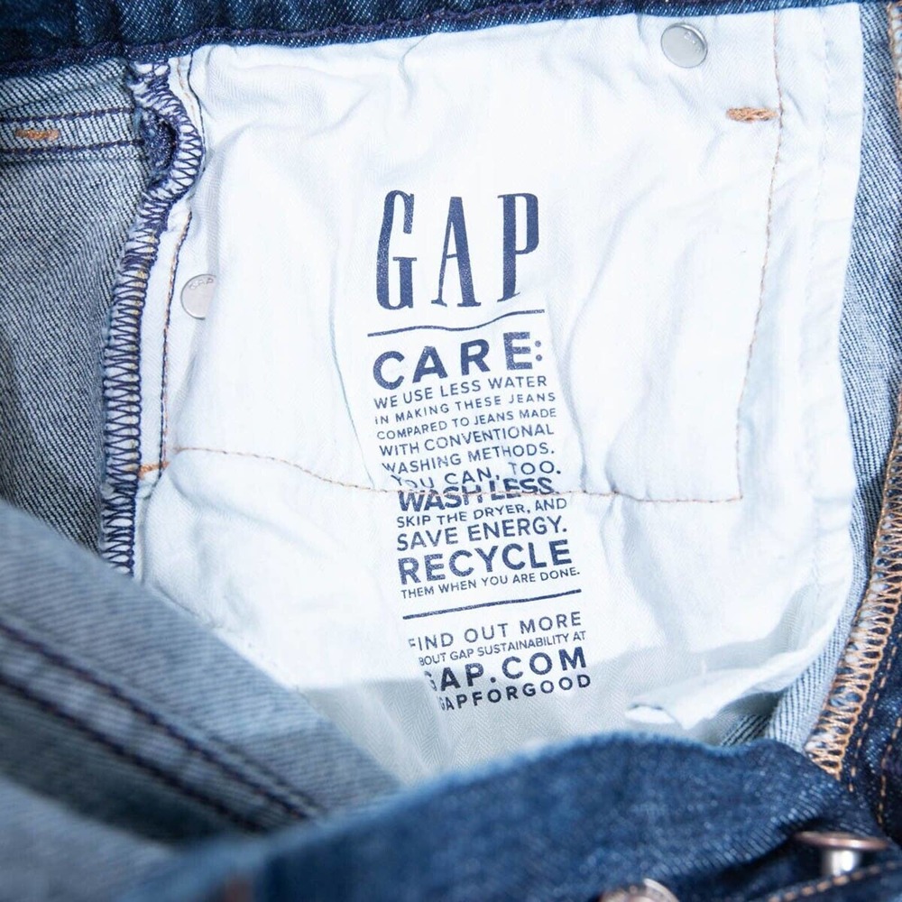 Gap Jeans Womens 10 - 30x26 Cheeky Straight Hi Rise Button Fly Dark Blue Wash - Picture 9 of 10